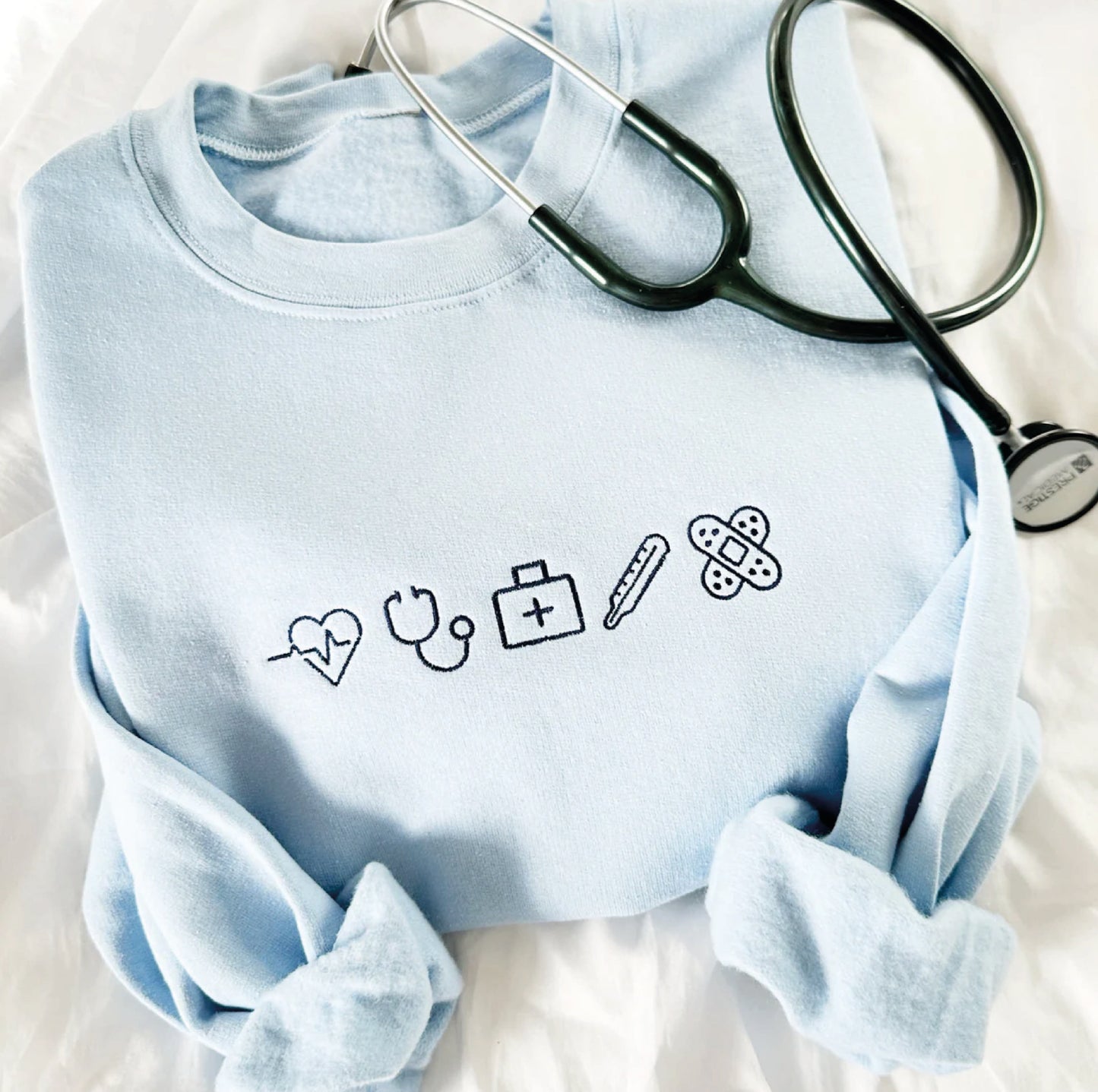 Nurse Cute Icon Gemma Crewneck Sweatshirt | Personalized Gift For Nurse Student | Crewneck Fleece Sweatshirt | Nurse Week Gift | RN Top