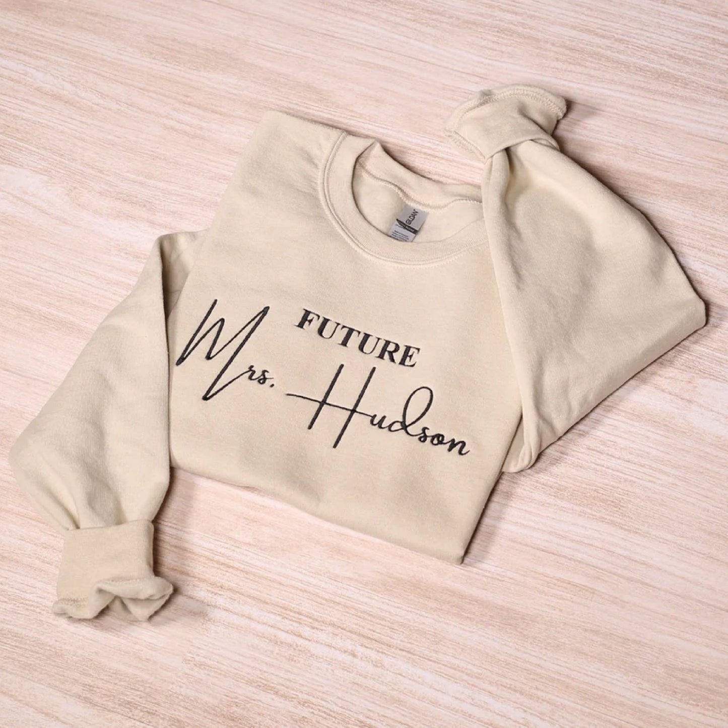 Custom Future Mrs Embroidered Sweatshirt, Personalized Fiance Embroidery Hoodie, Custom Wifey Outfit, Bridal Shower Clothings, Wedding Gifts