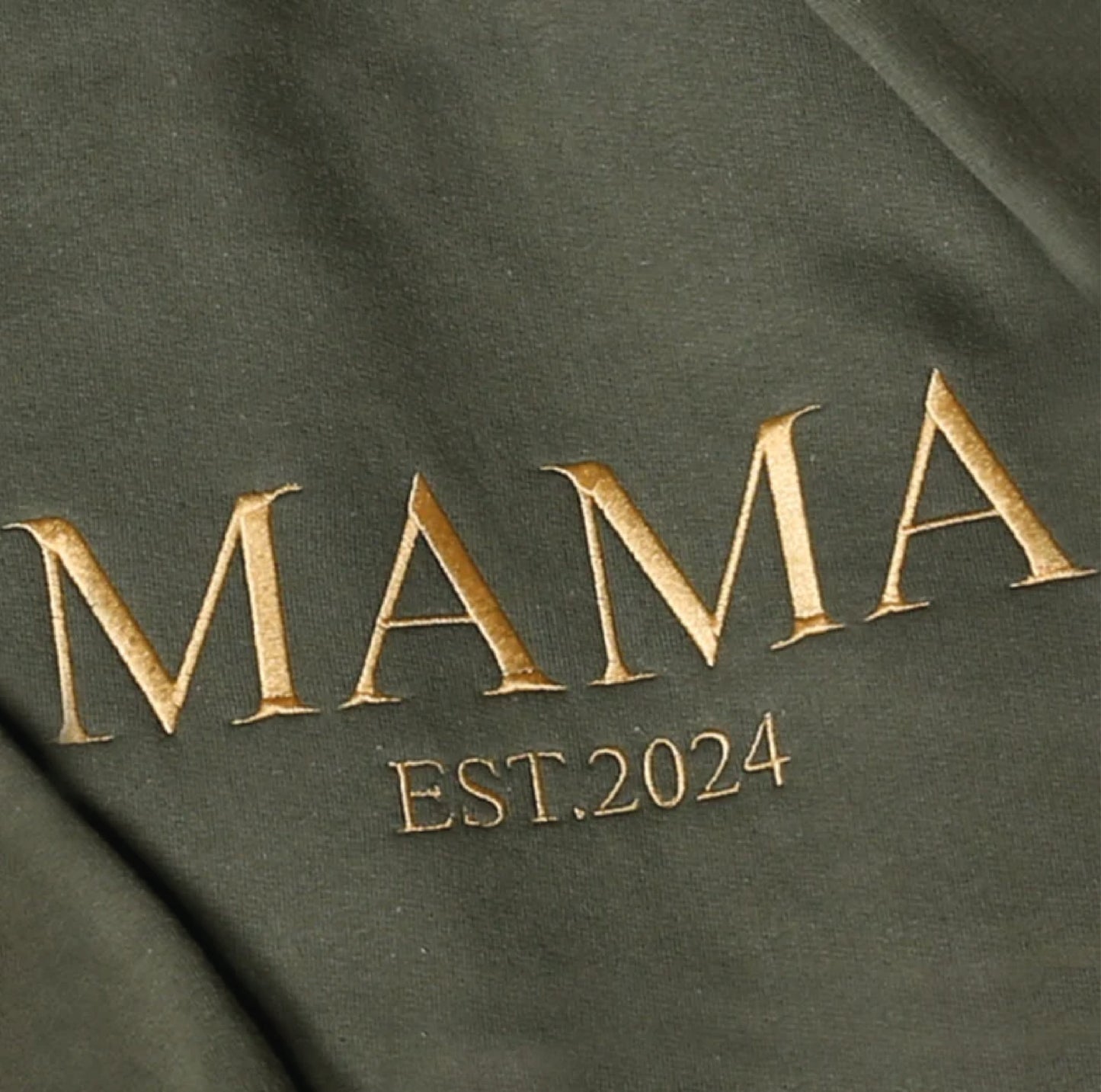 Custom Mama Embroidered Sweatshirt, Personalized Mom Hoodie With Kids Names Sleeve, Pregnancy Reveal Outfit, Birthday Gift, Mothers Day Gift (Kopya)